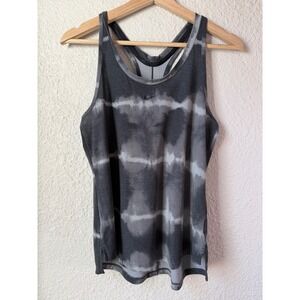 Nike Dri Fit Womens Tank Top Size S Gray Tie Dye Racerback Athletic Workout